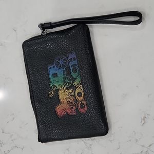 Coach Zip wristlet, black